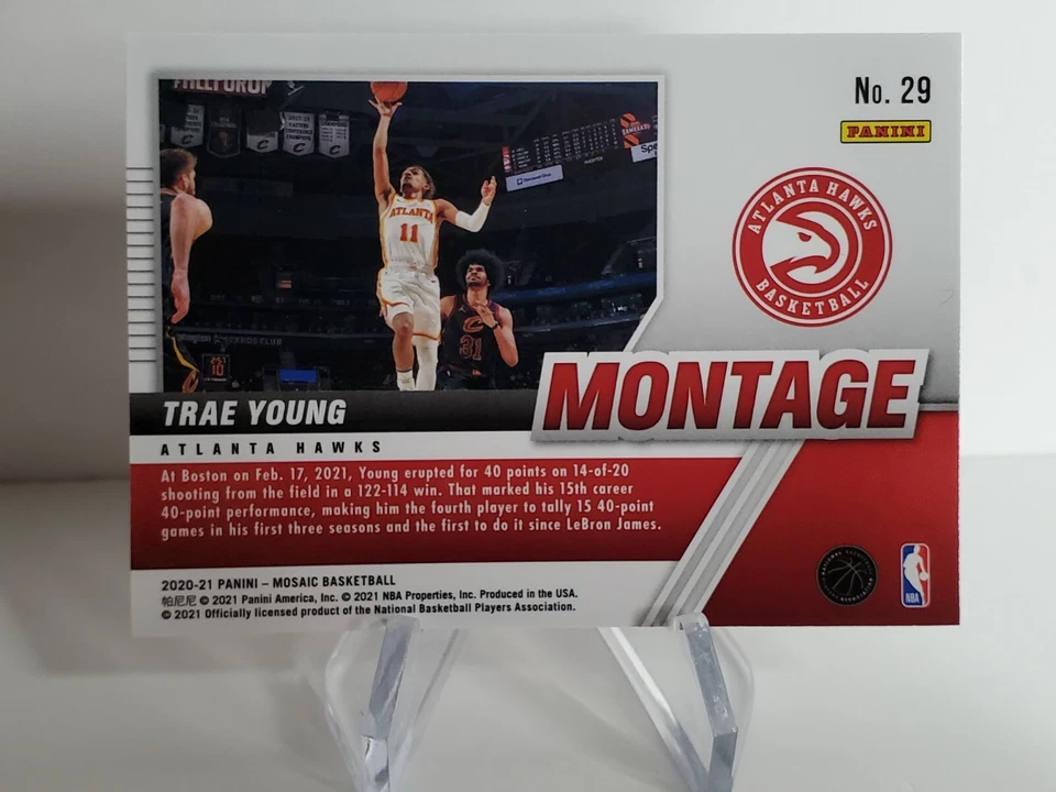2020-21 Panini MOSAIC "TRAE YOUNG" #29 MONTAGE Insert Card! Atlanta HAWKS! 🔥 - Image 3 of 3
