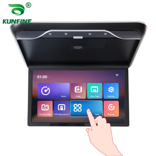 19" Android Touch Screen Flip down Car Roof Monitor Ceiling Overhead HD TFT HDMI - 第 1/12 張圖片