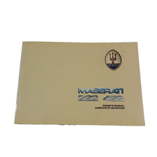 Livret Utilisation et Entretien en Français / Anglaise Maserati Biturbo 222 -422