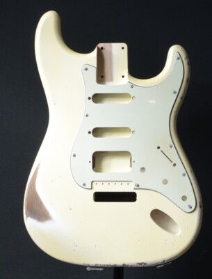 RGH | 60s Strat HSS Olympic White Alder / Erle Nitrocellulose relic