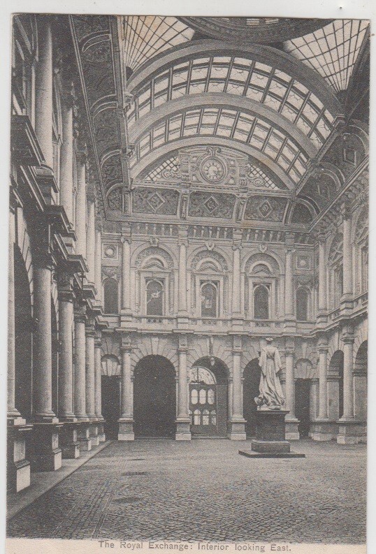 The Royal Exchange Interior Looking East London. Vintage. By Unwin Brothers