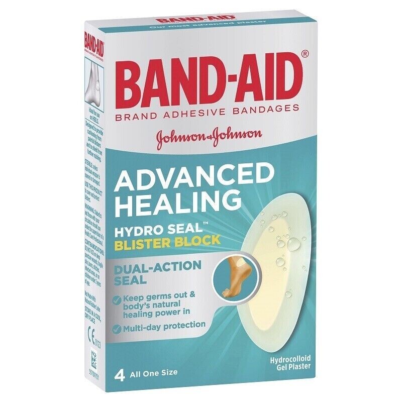 Band-Aid Advanced Healing Blister Block Regular 4 Hydrocolloid Gel Plasters - Picture 1 of 1