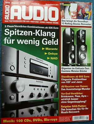 AUDIO 8/09,AYRE ACOUSTICS K 5XE MP,V 5 XE,PASS XP 10,XA 30.5,BRINKMANN CALVIN,ST