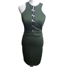 Teeze Me Green Cut Out Bodycon Mini Dress Indie Sleaze Clubwear Sz 1 Jr