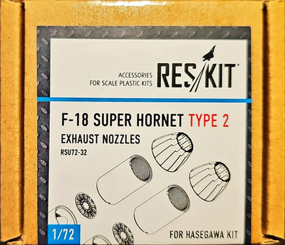 ResKit RSU72-0032, F-18 SUPER HORNET Exhaust Nozzle Set (Type 2), 1/72, MIB, OOP