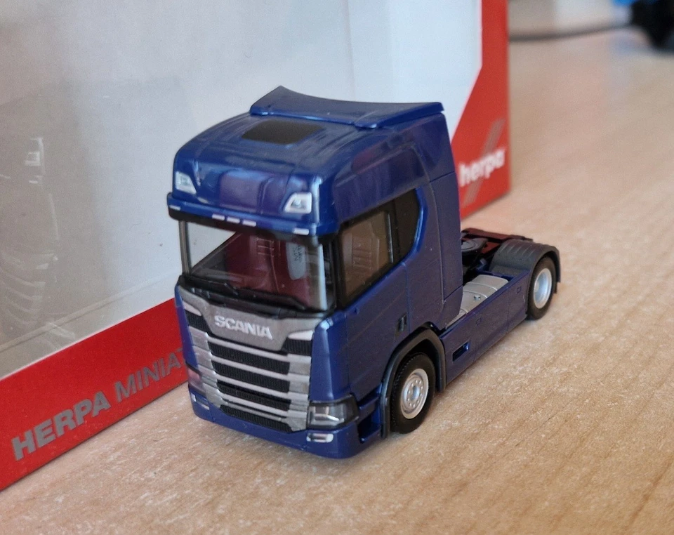 Herpa 307109 SCANIA CR20 trattore stradale neutro blu 1:87 OVP - Immagine 3 di 4