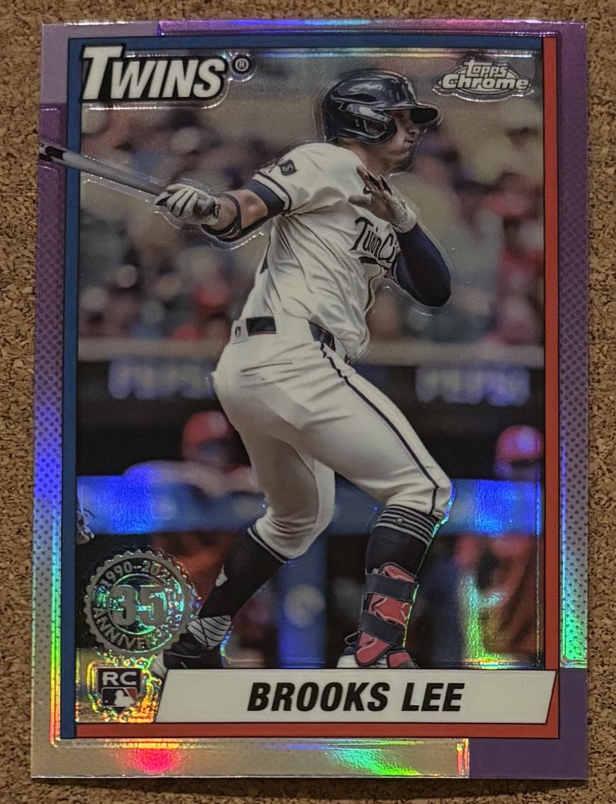 2025 Topps Chrome Brooks Lee #90CB-20 1990 Minnesota Twins Rookie