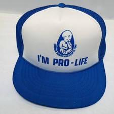 Vintage I'm a Pro-Life Blue mesh snapback hat cap trucker
