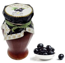 Griechische Olivenmarmelade, nat&uuml;rliche schwarze Oliven, Glas, 250 g