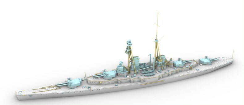 Maquette Bateau Combring 1/700 - Cuirassé Espana (Spain) 1913, Ref 70254, Résine, Thème Guerre