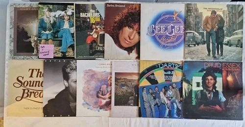 JOB LOT POP, ROCK VINYL LP's - ABBA, BEE GEES, DYLAN, REA,  ELTON JOHN, (E) 👀