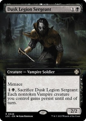 Dusk Legion Sergeant (Extended Art) - Normal LP MTG Commander: The Lost Caver...
