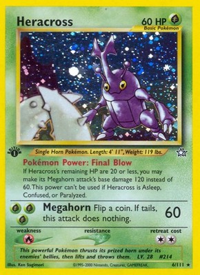 pokémon tgc heracross holo first edition