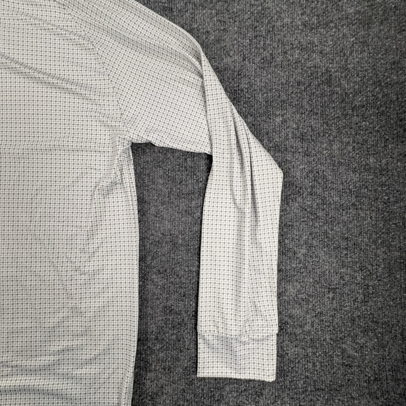 Birdie Bound Pullover Shirt Mens Medium Gray Houndstooth Quarter Zip Golf