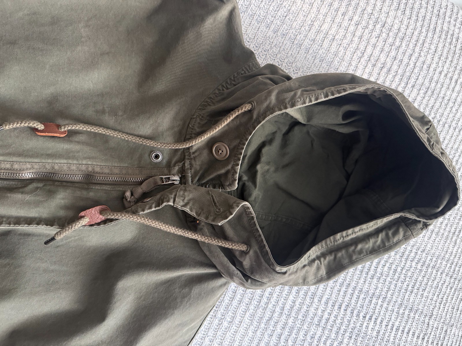 GAP Men’s Large Solid Green Long Jacket – Casual … - image 10