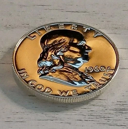 1960-P Mirror-like Silver Proof Franklin Half Dollar #1 - Free Shipping!