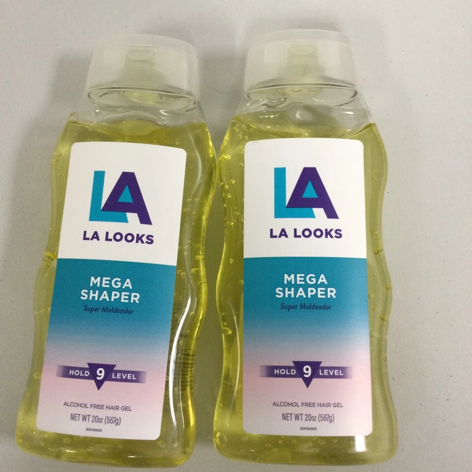 LOTE DE 2 L.A. Looks Mega Shaper Gel para el Cabello - Nivel de retención 9 - Botella exprimidora de 20 OZ Foto 3 de 4