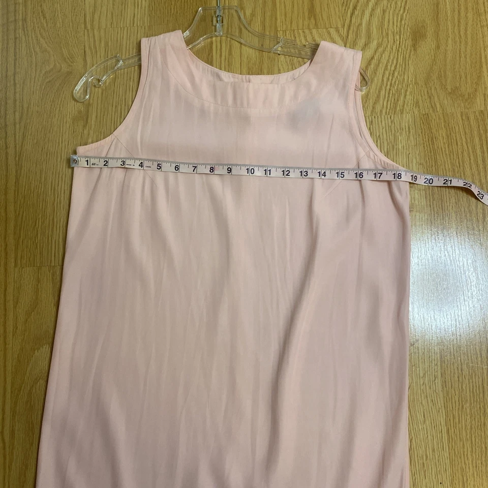 Vestido Vintage Años 80 Retro Nina Piccalino Rosa Preppy Caída Cintura Botón Funda Foto 4 de 4