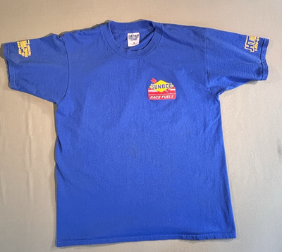 #ad Sunoco Race Fuels Gasoline Oil Main Logo T shirt Blue Size L $13.45