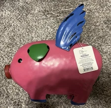 Outside And Inside Metal Pig Decor (Still Has Tags)