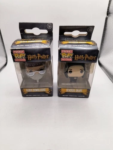 Funko Pocket Pop Keychain Harry Potter Severus Snape & Albus Dumbledore New!!