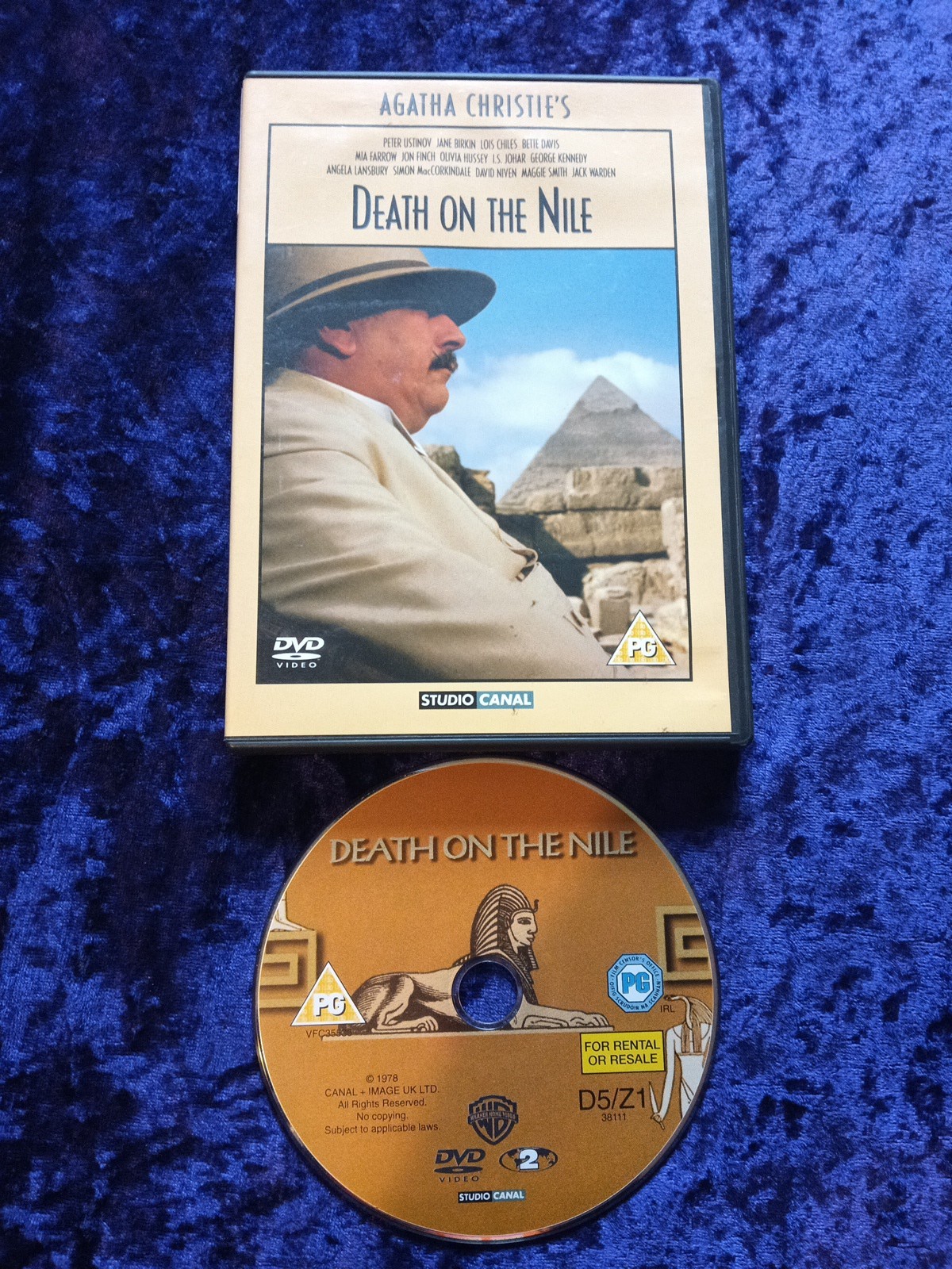 DVD AGATHA CHRISTIE DEATH ON THE NILE USTINOV BIRKIN DAVIS FARROW LANSBURY UK R2