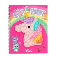 Depesche 13755 Ylvi Pop & Paint Colouring Book With Colourful Unicorn Plopper To