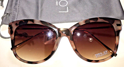 Ann Taylor Loft Designer Ladies Sunglasses Tortoise Milky w/ Brown Lens  New