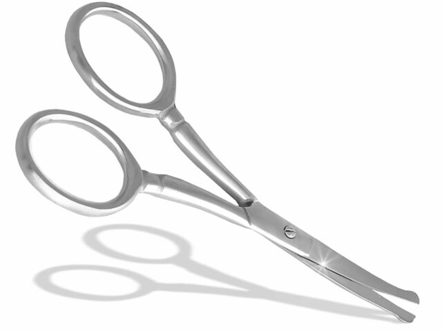 Men's Curved Nose Hair Scissors Beard Scissors Matte 9cm Scissors Ear Hair Nose Hair-
