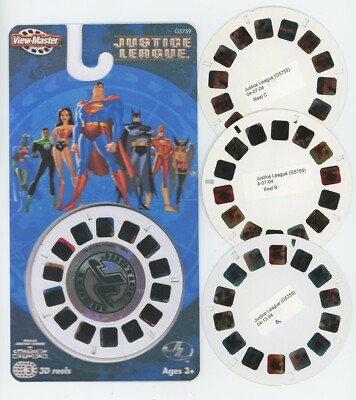 Justice League of America View-Master 3 Factory TEST Reels + Copies of Covers