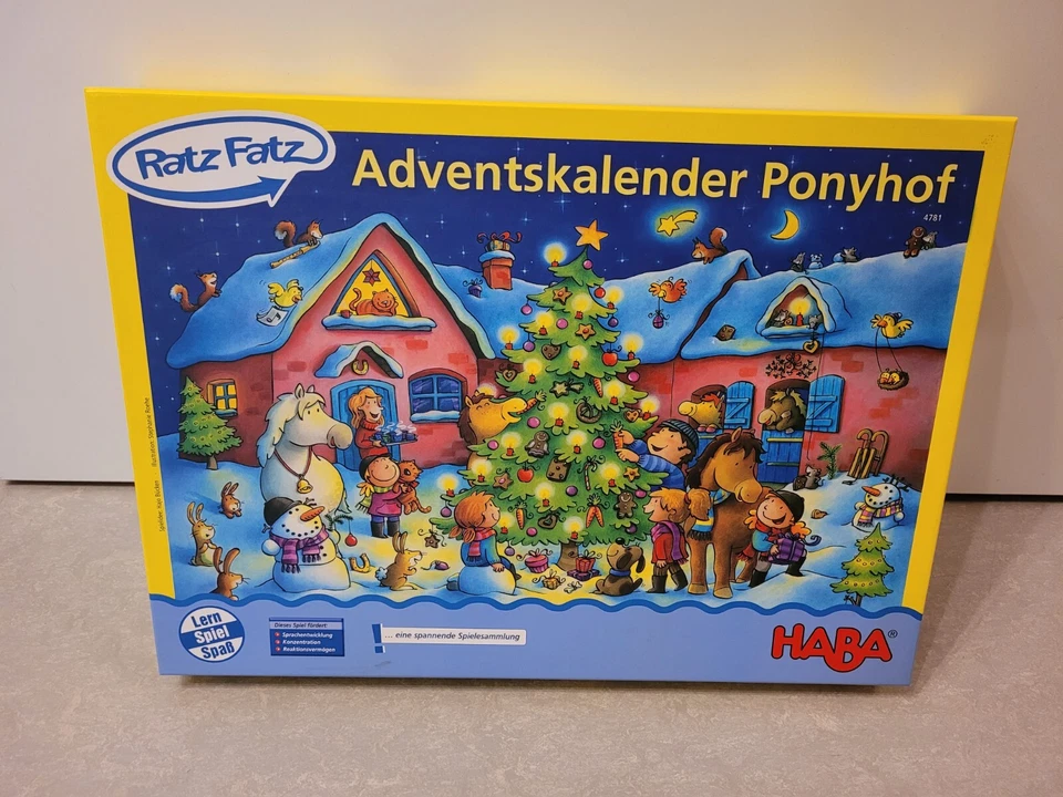 HABA: 4781 Ratz Fatz Adventskalender Ponyhof komplett mit Anleitung - Bild 2 von 4