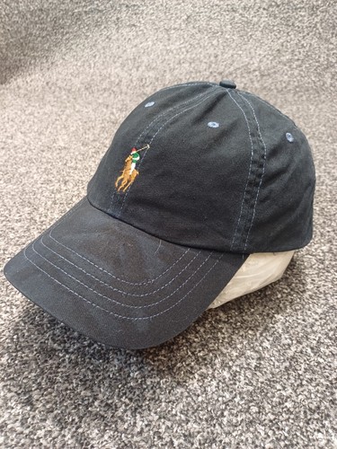 Polo Ralph Lauren Baseball Cap schwarz Riemen hinten Vintage Sportsman Country Mütze - Bild 3 von 8