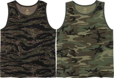 Rothco Washed Camo Tank Top Tactical A Shirt Army Camo Muscle Sleeveless Tee