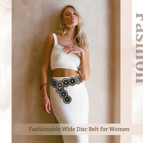 Wide Belt for Women Hollow Leather Belt Western Cowgirl  display picture 1