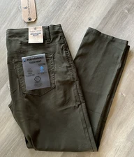 Tailor Vintage NWT Mens 36x30 Forest Night Green Rayon Pants Canaan Slim NWT$108