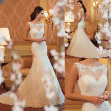 High Quality Lace Mermaid Wedding Dresses Off Shoulder Applique Bridal Gowns