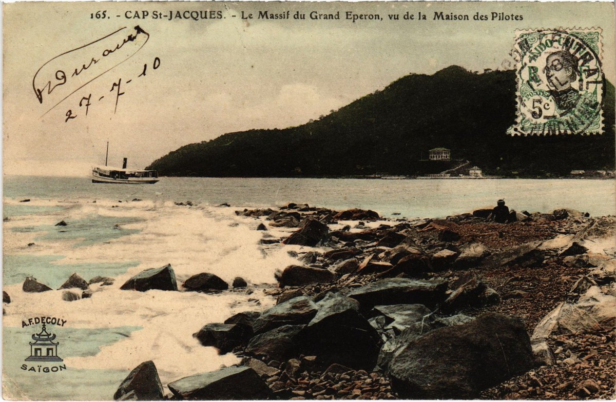 Carte Postale Ancienne Vietnam Cap-Saint-Jacques, Le Marché, Tirage Original