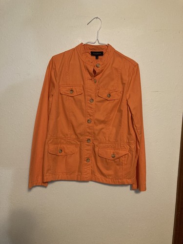 talbots bright orange jacket size 