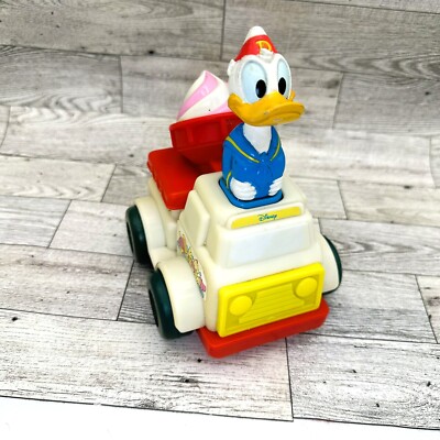 Vintage ARCO Donald Duck PRESS N' GO Ice Cream Toy Truck