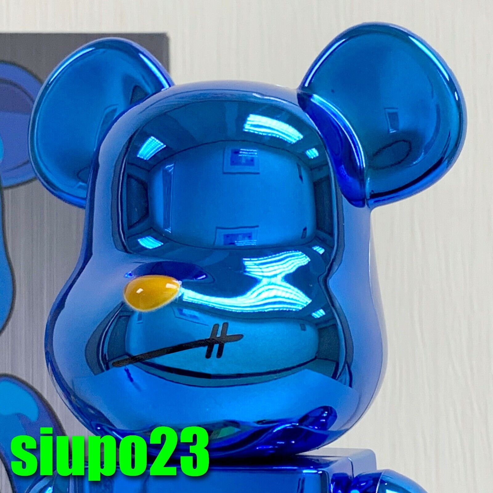 Medicom 400% + 100% Bearbrick ~ J.S.B. Be@rbrick JSB Version 3 Metallic Blue