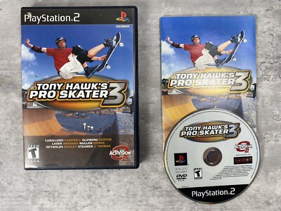 Tony Hawk's Pro Skater 3 Playstation 2 Sony PS2 Manual Disc Case