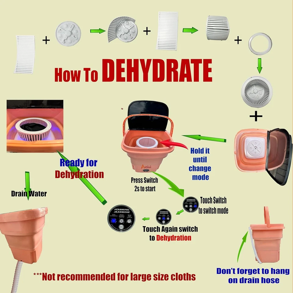 15L Foldable Portable Mini Washer, Small washing Machine for Small clothes - image 4 of 4