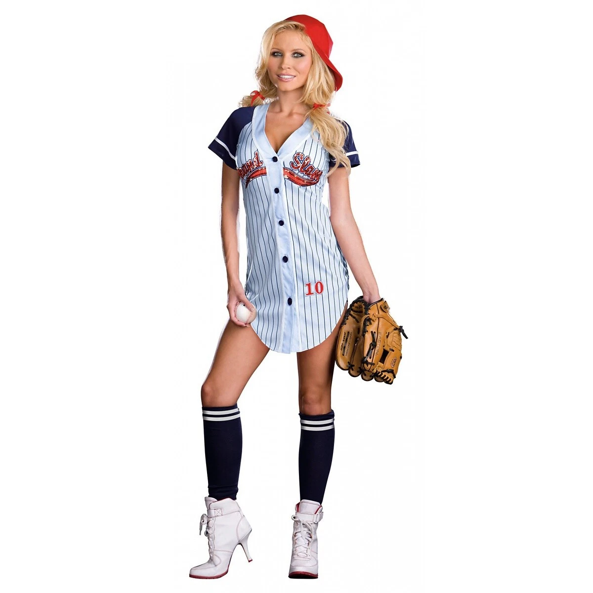 Baseball Player Costume Adult Halloween Fancy Dress