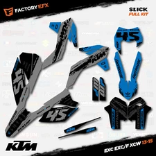 Gray & Blue Slick Graphics Kit fits KTM 13-16 EXC EXC/F XCW 125 250 300 450