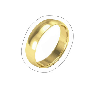 Realistic Precious Gold Ring Sticker Decal