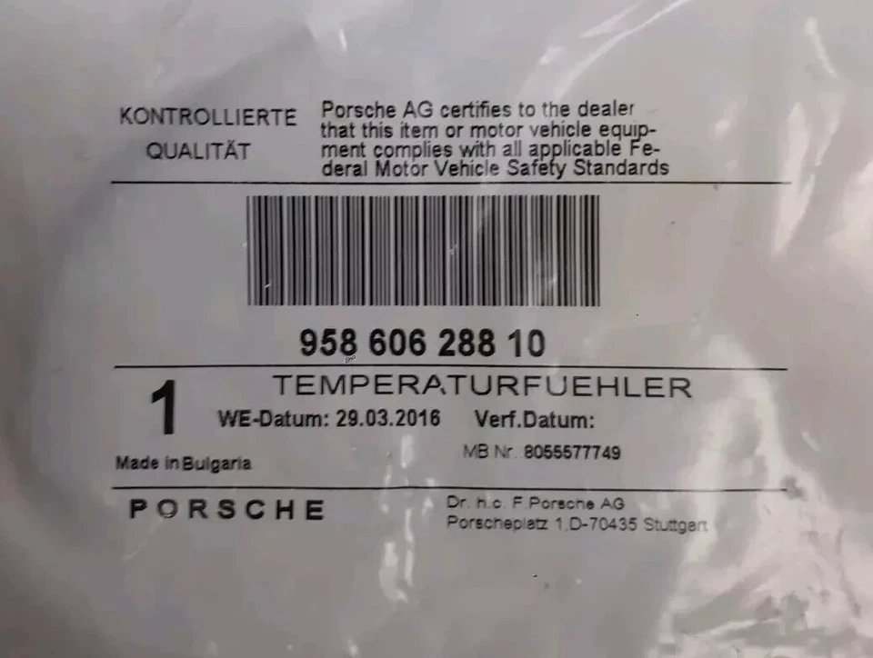 Sensore temperatura gas scarico originale Porsche 95860628810 - Immagine 2 di 4