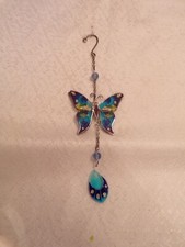 Butterfly Suncatcher Lite Blue, Dark Blue,  Gold