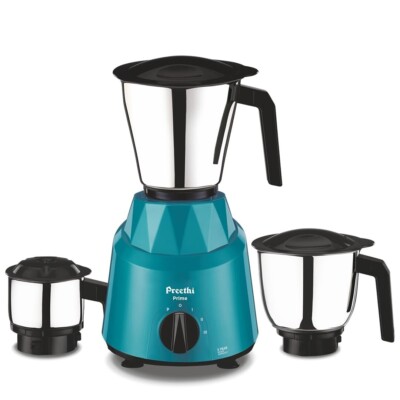 Preethi Prime Mixer Grinder MG-286 750 Watt Mixie With 3 Jars Green ECs