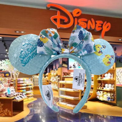 Disney Parks Resort Chip & Dale Sui Sui Summer Sequin Ears Edition Headband Disney Resort Collection 2024 Ears Sequin Sui Sui Summer  main image 2