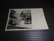 Gutshaus - Gebäude im Winter - Schnee - Foto Ansichtskarte - ungelaufen um 1950
